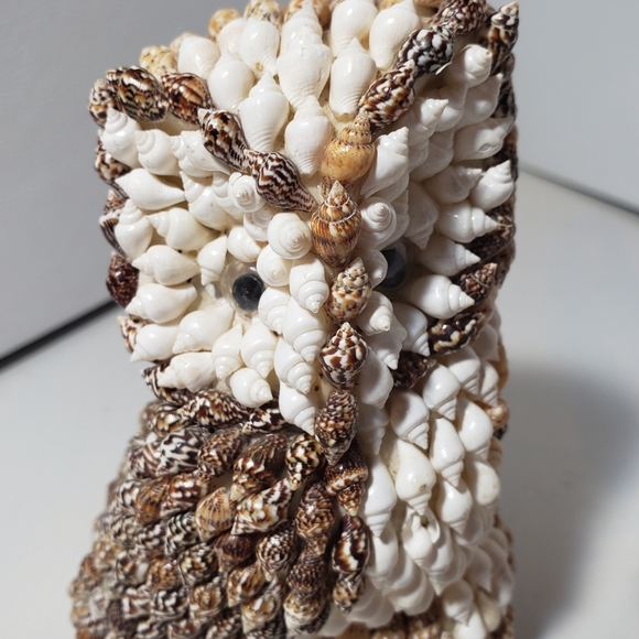 Vintage shell art owl set - Picture 3 of 5